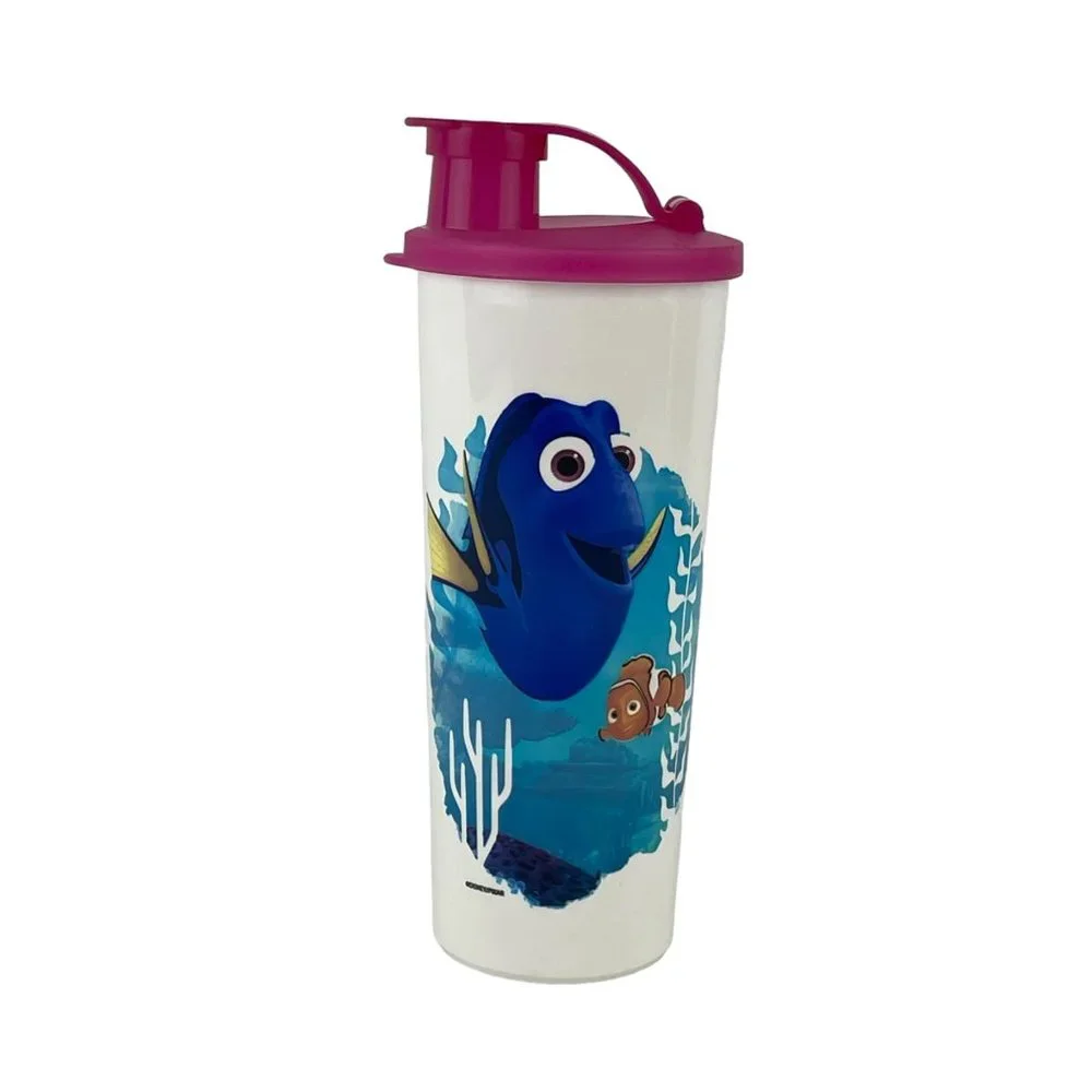 Tupperware Disney Pixar Finding‎ Nemo Dory Tumbler 16 Oz Cup w/Flip Top Lid Seal